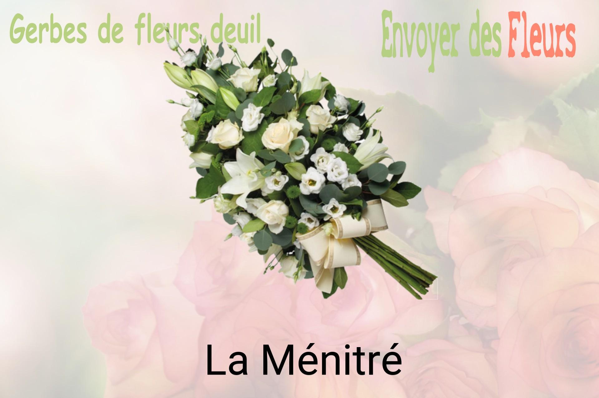 Gerbe de fleurs de deuil livrée à La Ménitré